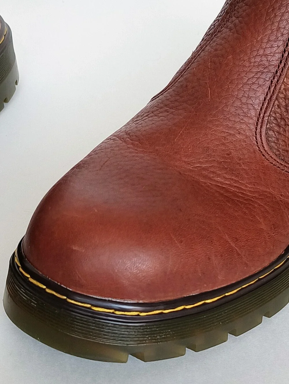 Like New Dr.Martens Rivet Steel Toe Chelsea Lug Sole Pull-On Work Boots